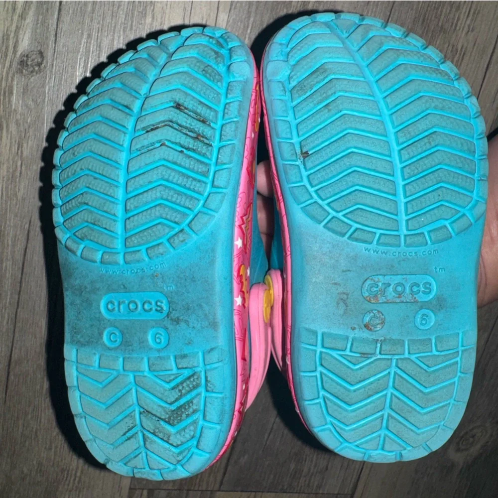 CROCS Kids' Superhero Water Shoes - Blue and Pink